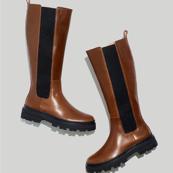 Madewell NIB New The Poppy Tall Lugsole Boot in Stable 6.5 Brown - Picture 1 of 10
